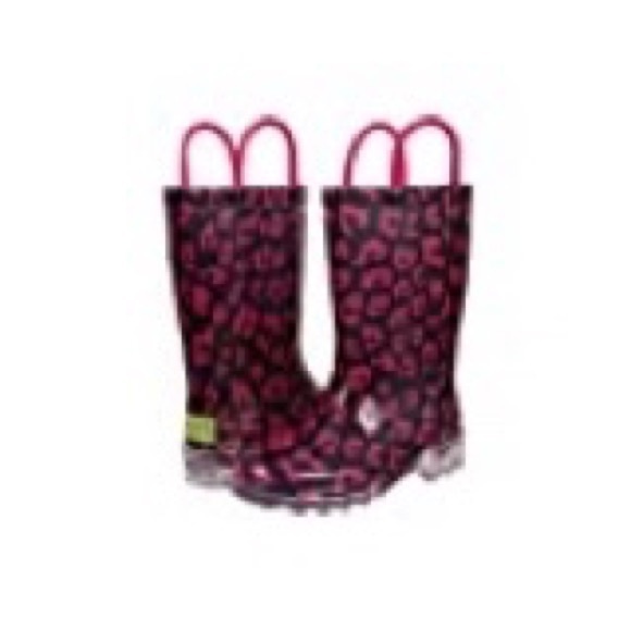 Western Chief Kids Girls Wild Cat Lighted RainBoot - Picture 5 of 5